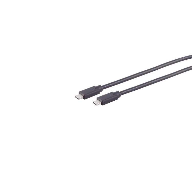 USB-C Verbindungskabel, 2.0, 100W, schwarz, 3m