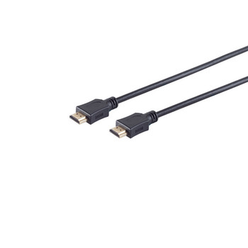 High Speed HDMI Kabel, UHD, BC, schwarz, 0,75m